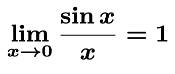 \[\boldsymbol{\lim_{x\to 0}\frac{\sin{x}}{x}=1}\]